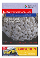 Güstrower Stadtanzeiger, Ausgabe Mai 2024 - PDF (2,9 MB) 